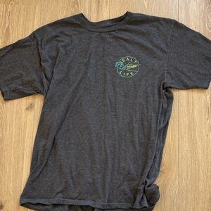 Salt Life Gray Tee with Teal and Yellow Design